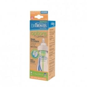Dr.Brown`s Стъклена бутилка Natural Flow® Wide-Neck 270 ml