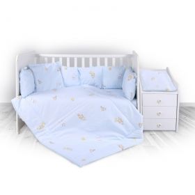Lorelli Спален комплект за детско легло Trend Bear Party Blue