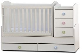 Dizain Baby Детско трансформиращо се легло-люлка *НИА* Бяло