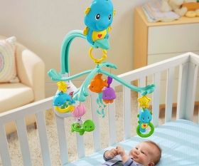 Fisher Price Музикална въртележка за легло Seahorse 