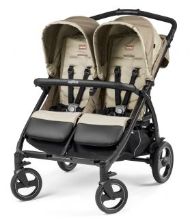 Peg Perego - Бебешка количка за близнаци BOOK for Two Glass Beige