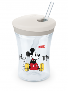 NUK Неразливаща се чаша със сламка EVOLUTION Action Cup Mickey