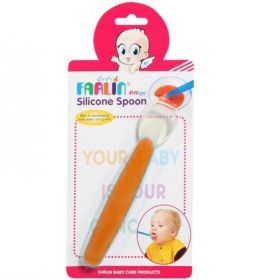 Farlin - Силиконова лъжичка оранжева