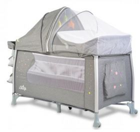 Cangaroo Сгъваема бебешка кошара ISleep Grey