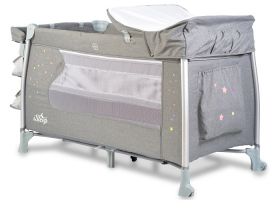 Cangaroo Сгъваема бебешка кошара ISleep Grey