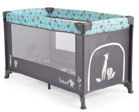 Moni - Детска сгъваема кошара Safari Blue