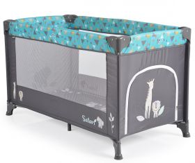 Moni - Детска сгъваема кошара Safari Turquoise