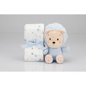 Interbaby Подаръчен сет одеяло и играчка Лъвче