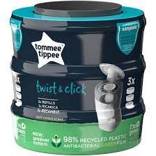 Tommee Tippee - Комплект касети 3 бр. за хигиенен кош за памперси Twist&Click