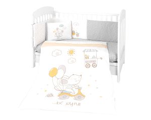 Kikka Boo Бебешки спален комплект 6 части Joyful Mice 60/120