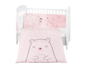Kikka Boo Бебешки спален комплект 6 части 60/120 Bear with me Pink