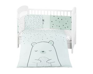 Kikka Boo Бебешки спален комплект 6 части 60/120 Bear with me Mint