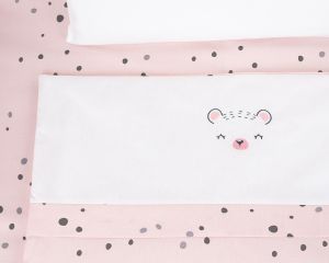 Kikka Boo - Спален комплект за мини-кошара 5ч Bear with me Pink