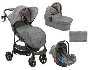 Kikka Boo - Бебешка количка 3в1 Selina Dark Grey