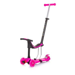 Chipolino Детска тротинетка Multi plus 3 в 1 розова