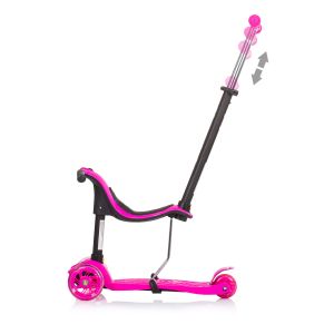 Chipolino Детска тротинетка Multi plus 3 в 1 розова