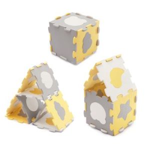 KinderKraft LUNO SHAPES мек пъзел жълт