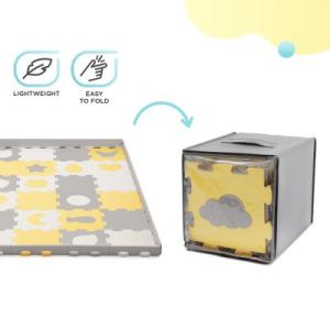 KinderKraft LUNO SHAPES мек пъзел жълт