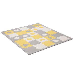 KinderKraft LUNO SHAPES мек пъзел жълт