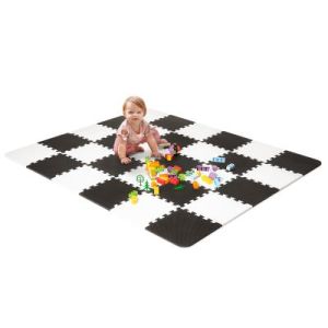 KinderKraft LUNO мек пъзел черно бял