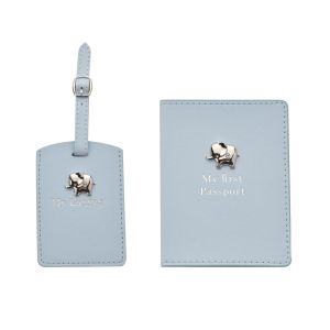 Bambino Калъф за паспорт и стикер за багаж Blue