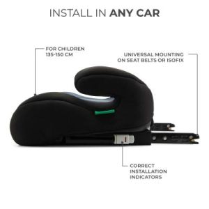 KinderKraft I-BOOST бустерна седалка за кола сива