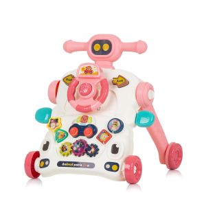 Chipolino Музикален уолкър 3 в 1 Кола розова
