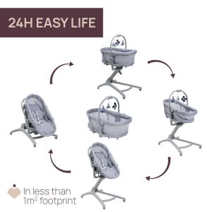 Chicco - Baby Hug Pro 5в1 кошче, шезлонг и стол earl grey