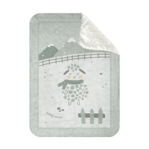 Kikka Boo - Супер меко бебешко одеяло с шерпа 110/140 см. Sleepy Sheep