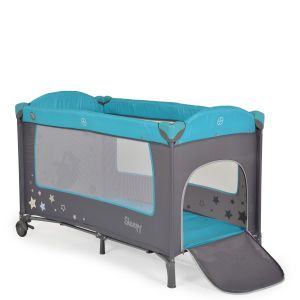 Мони - Детска сгъваема кошара Sleepy Turquoise