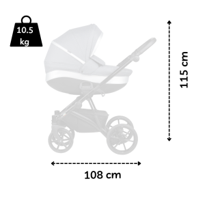 BUBA  ZAZA2 2в1 бебешка количка 021 Dark Grey