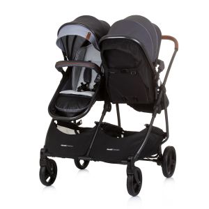 Chipolino Количка за близнаци Duo Smart сива