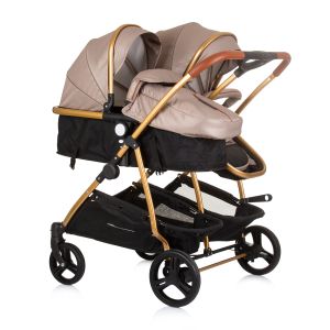 Chipolino Количка за близнаци Duo Smart беж
