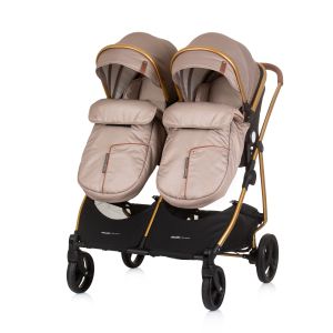 Chipolino Количка за близнаци Duo Smart беж