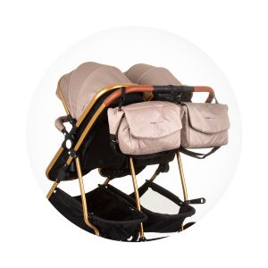 Chipolino Количка за близнаци Duo Smart беж