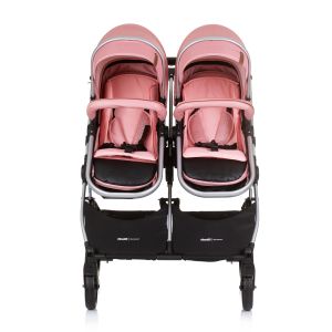 Chipolino Количка за близнаци Duo Smart фламинго