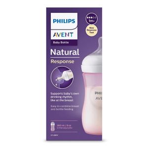 Philips AVENT - Шише на хранене Natural Response 260 мл.розово