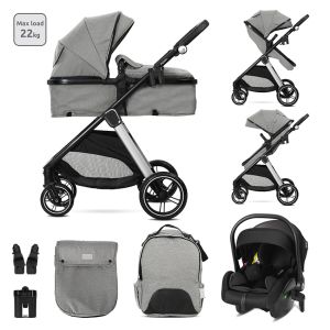 Lorelli Бебешка количка ASPEN 3в1 gray
