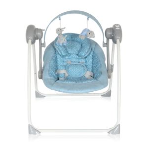 Lorelli Електрическа бебешка люлка Portofino Cameo BLUE