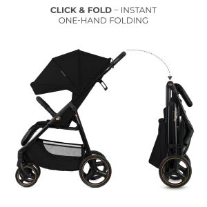 Kinderkraft Бебешка количка TRIG 3 onyx black