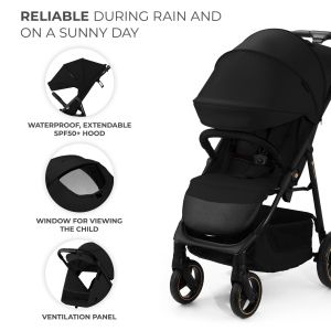 Kinderkraft Бебешка количка TRIG 3 onyx black