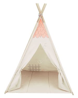 Kikka Boo Палатка за игра с мека подложка Beige House