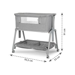 Lorelli Бебешка мини кошара Layla 2 в 1 сива