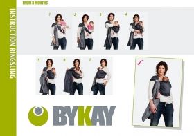 Бебешки слинг с халка ByKay тъкан ДЕНИМ светъл - Размер 6