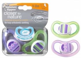 TOMMEE TIPPEE Силиконова залъгалка AIR 9-18 месеца 2 бр.