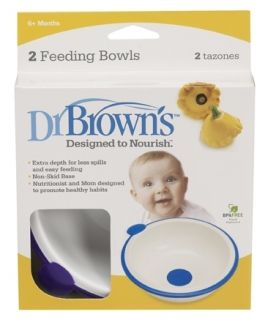 Dr. Brown`s - Купички за хранене - 2 бр. *лилаво и зелено*