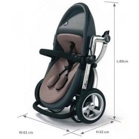 Бебешка комбинирана количка MIMA Xari FLAIR Black Black