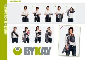 Бебешки слинг с халка ByKay тъкан ДЕНИМ светъл - Размер 5