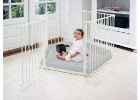 BabyDan Бебешка кошара за игра BabyDEN White