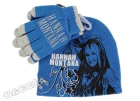 Комплект детска шапка и ръкавици *Hannah Montana* - синя
